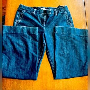 Ann Taylor Wide leg flap back pocket jeans